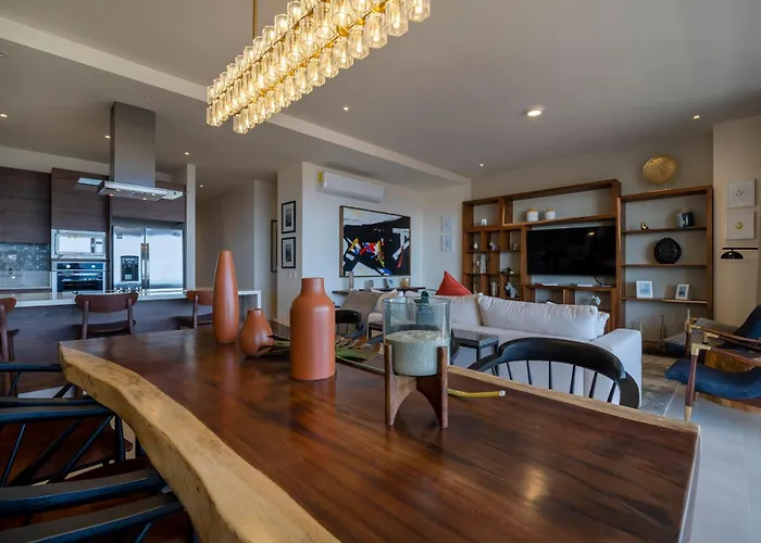 Apartamento Luxury With Ocean View, Balcony, And Pool